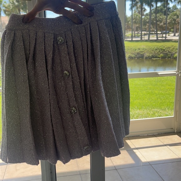 SELF PORTRAIT purple lurex knit skirt - Picture 11 of 17